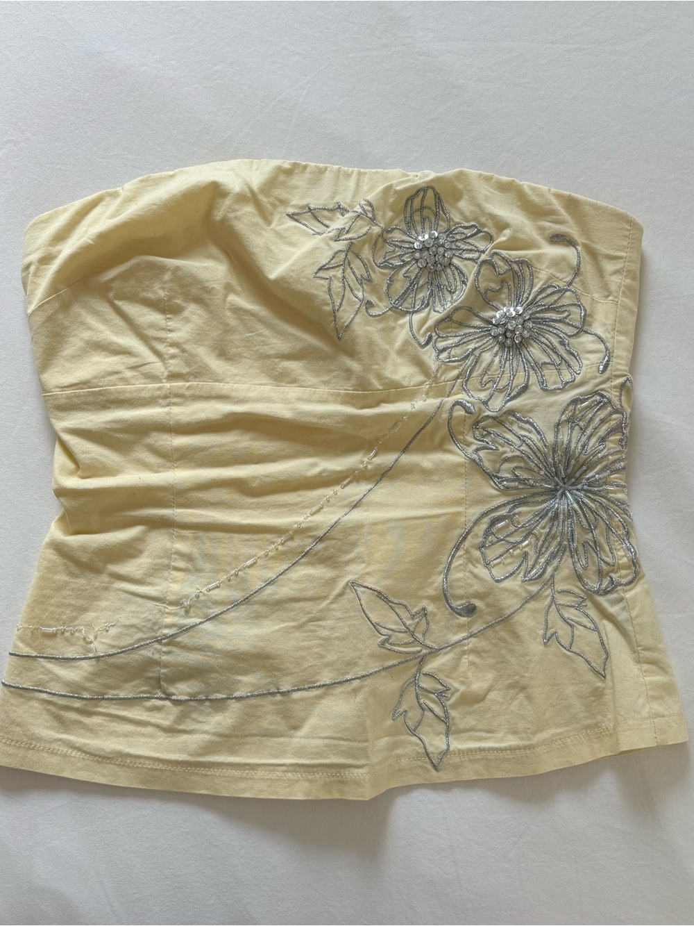 Yellow cotton tube top